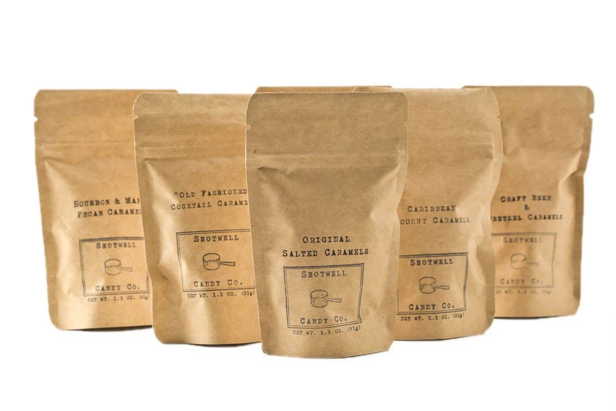 Shotwell Candy Co. - Wholesale Caramel - 1oz Hand Crushed Espresso Caramel1