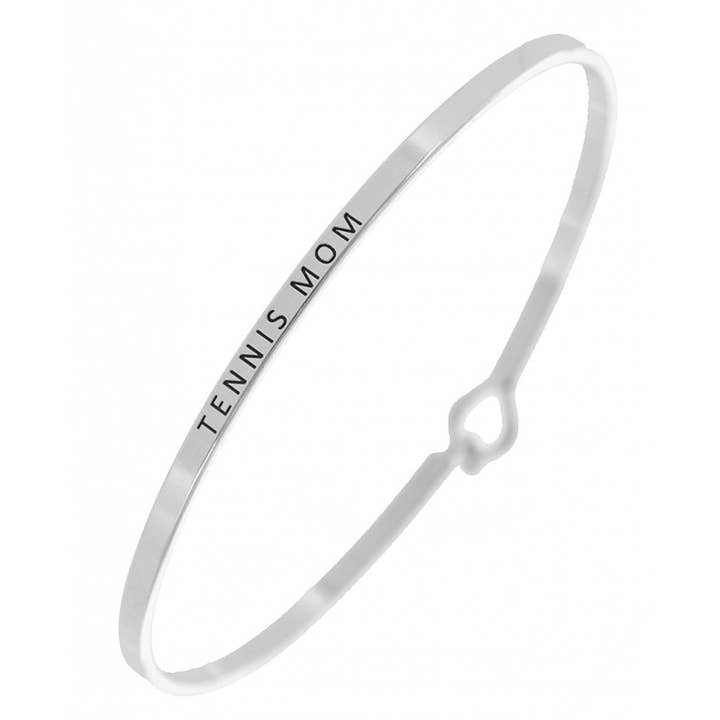 FR3432 TENNIS MOM_3mm Inspired Message Bangle for wholesale by 0011 PREMIERE
