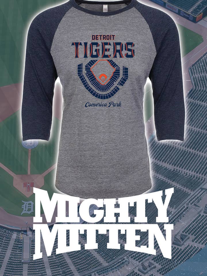 Detroit Tigers T-shirt Heather Grijs voor wholesale door Mighty Mitten Apparel