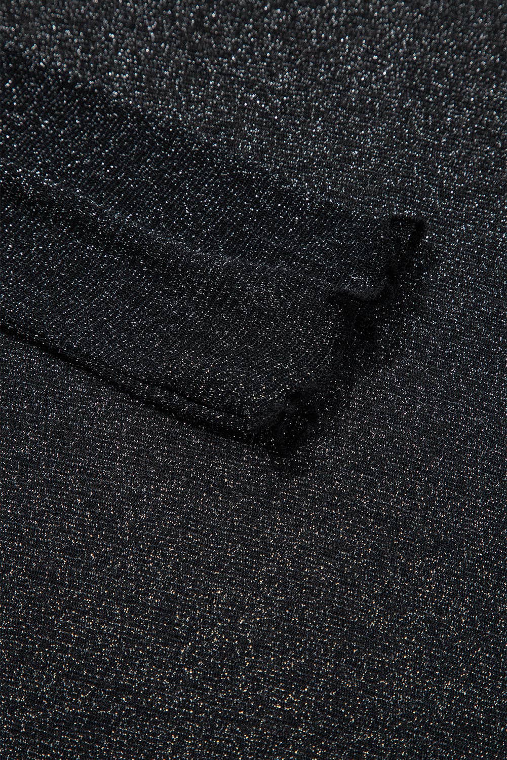 Black Metallic Glitter Mesh Long Sleeve Top for wholesale on Faire8