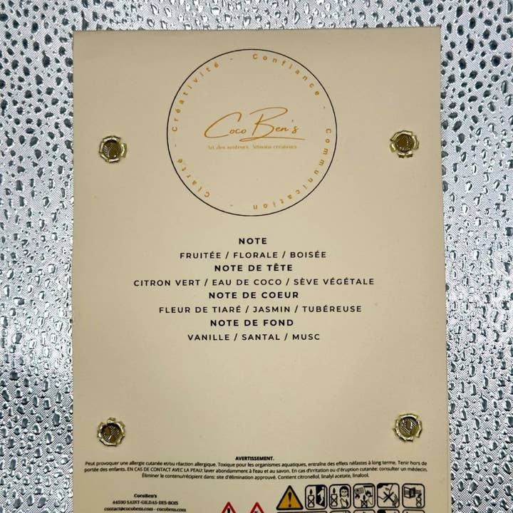 CocoBen's - Wholesale Wax Melt - Lithotherapy Fondant - Topaz - 40 G1