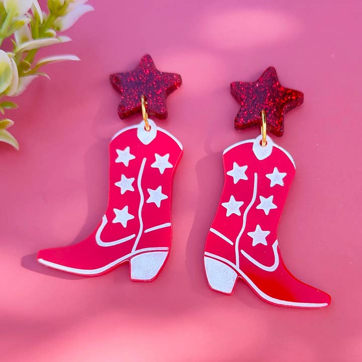 Hot To Go boot earrings for wholesale by Folk and Fortune