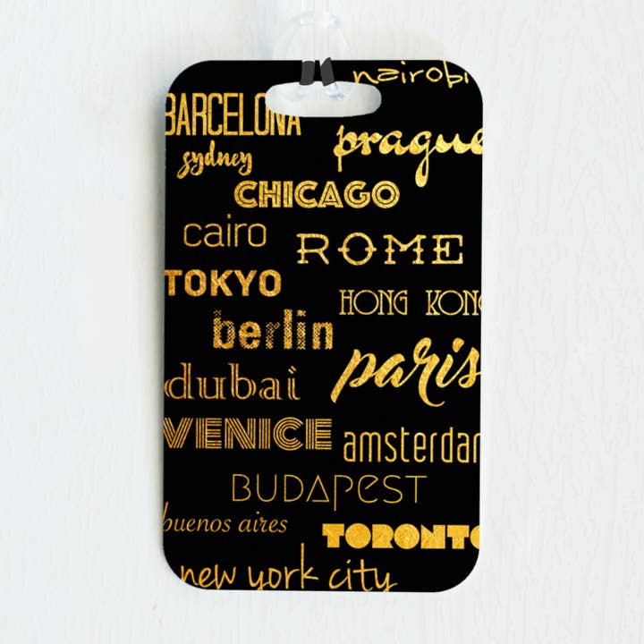 City Names Luggage Tag and Travel Accessory for wholesale by Wayfaring Prints