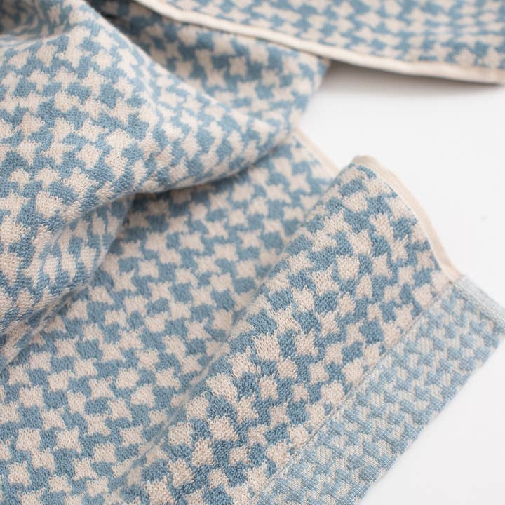 Fridah Worldwide - Vendita all'ingrosso Asciugamani per le mani - Asciugamano - Pied de poule in Blue Haze1