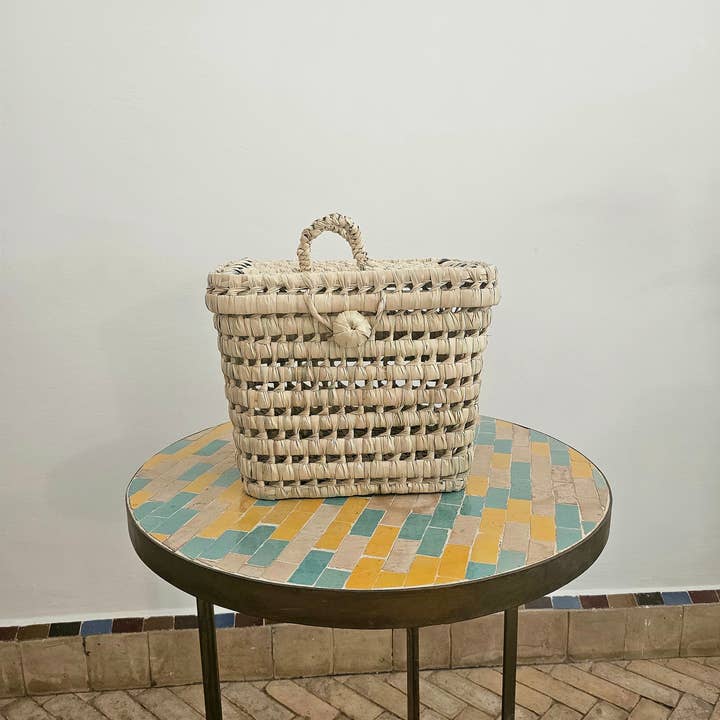 Small Wicker storage trunk - Moroccan Handmade Basket pour la vente par libitiishop