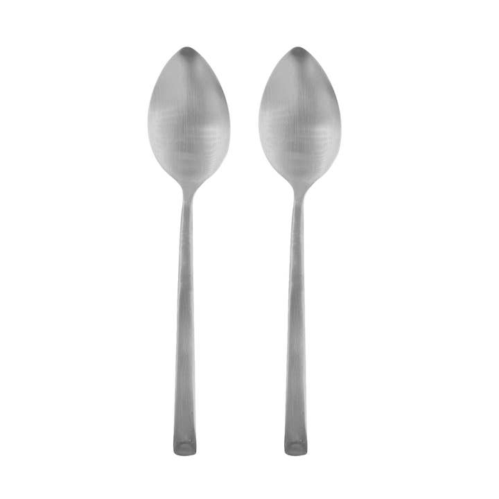 Ellsworth 2-Piece Serving Spoon Set in Brushed Stainless Steel for wholesale by Canvas Home