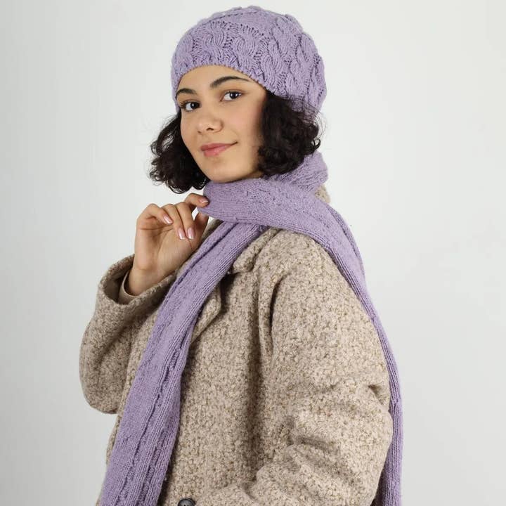 Meyran - Wholesale Beanie – Women's - Chunky Knit Beanie & Scarf Set
1