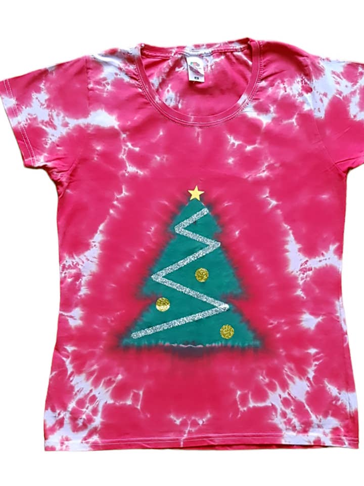 Vibrant juletræsdesign batiktrøje for engroshandel hos VeEco Gifts