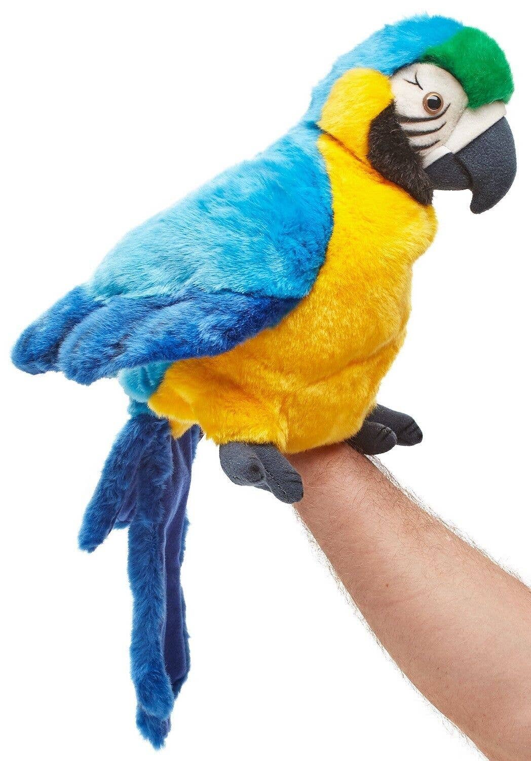 Uni Toys - Wholesale Stuffed/Plush Toy - Kids & Baby - Hand puppet parrot, with rotatable head - cuddly/plush toy1