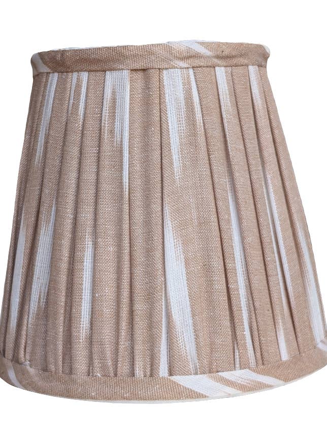 Beige Ikat Pleated Lampshade for wholesale by LNH EDIT