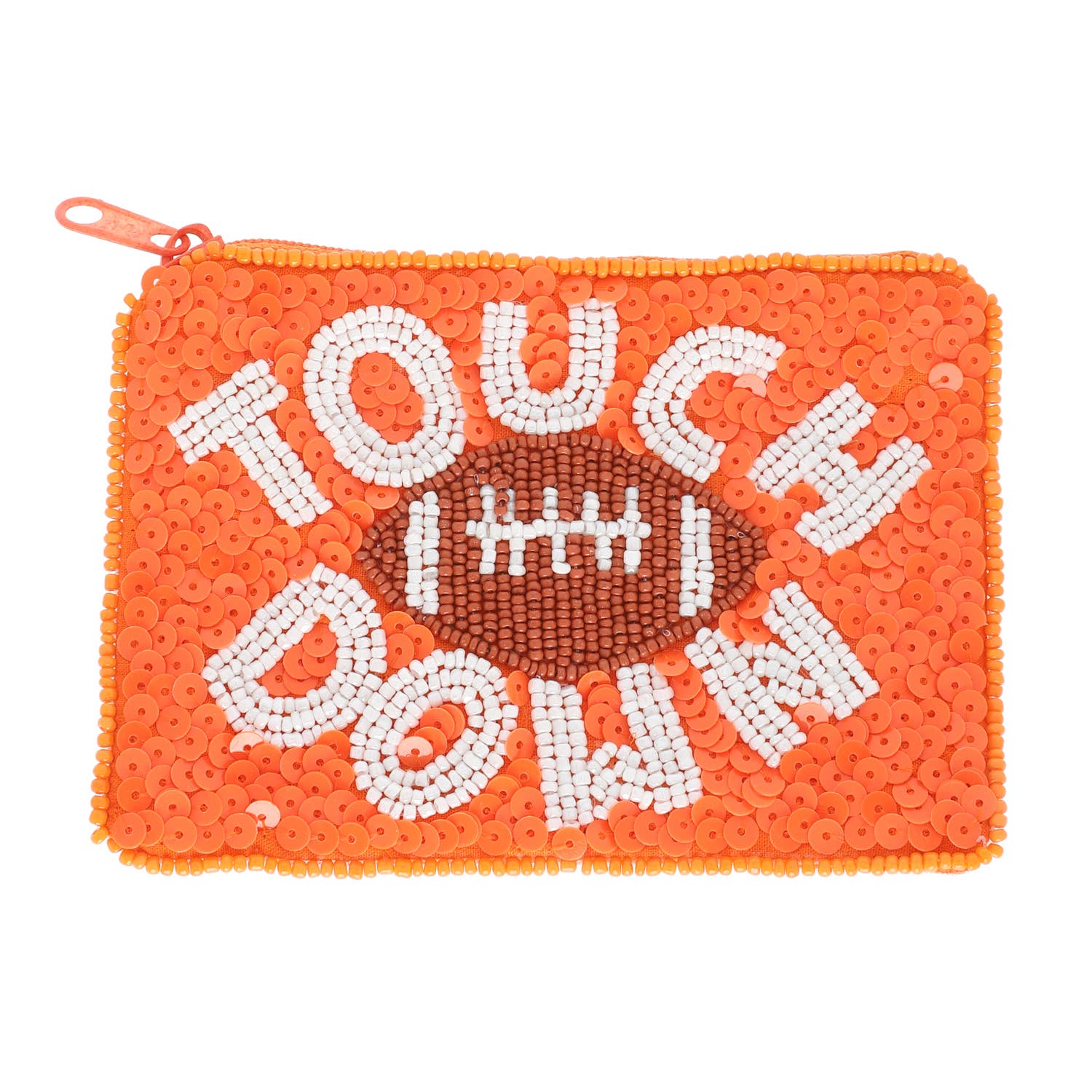 SP Sophia Collection - Wholesale Coin Purse - Women's - Game Day Football beaded Sequin Coin Bag7