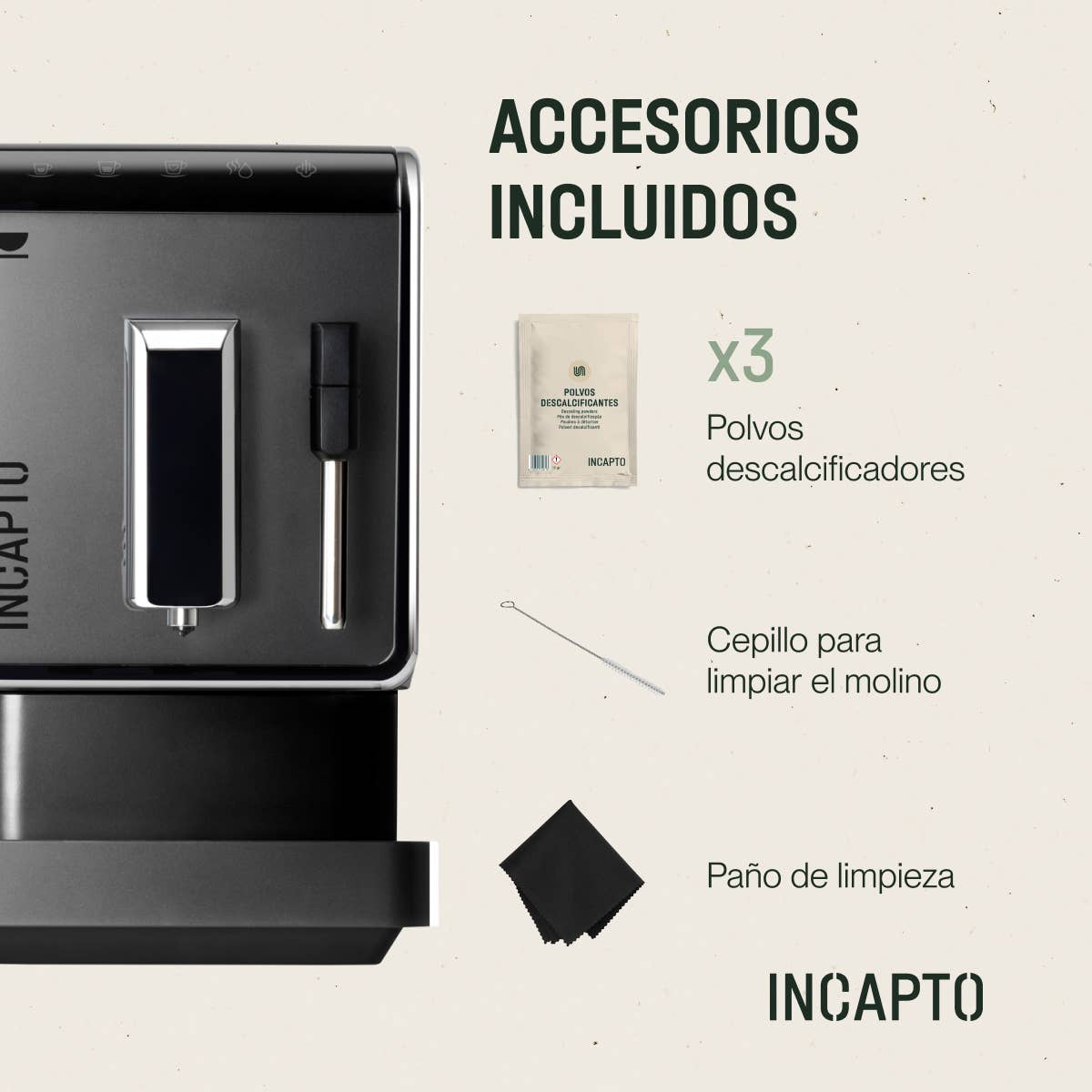 INCAPTO COFFEE - Wholesale Espresso Maker - Superautomatic Coffee Maker with Milk Vaporizer8