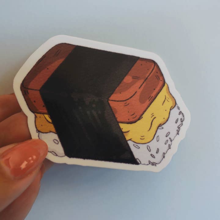 Claudine Castro Art - Wholesale Sticker - Spam Musubi Sticker, Laptop Sticker, Hawaiian Food