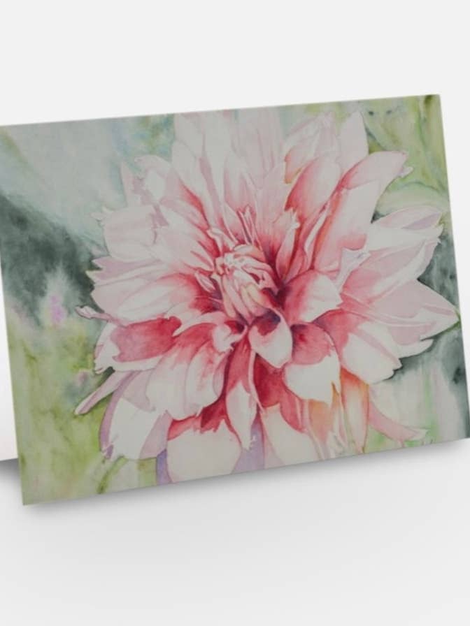 Cartão de saudação “Dahlia In My Back yard” por atacado de Sabra’s Art