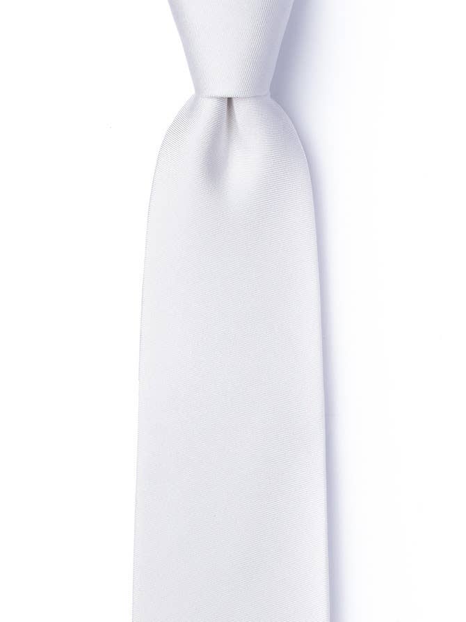 Essentials - Cravatta bianca per ragazzi per la vendita all'ingrosso da parte di Alynn