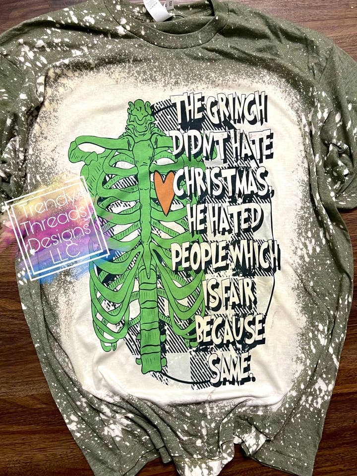 Camisa navideña | odio a la gente para venta al por mayor de Trendy Threads Designs LLC