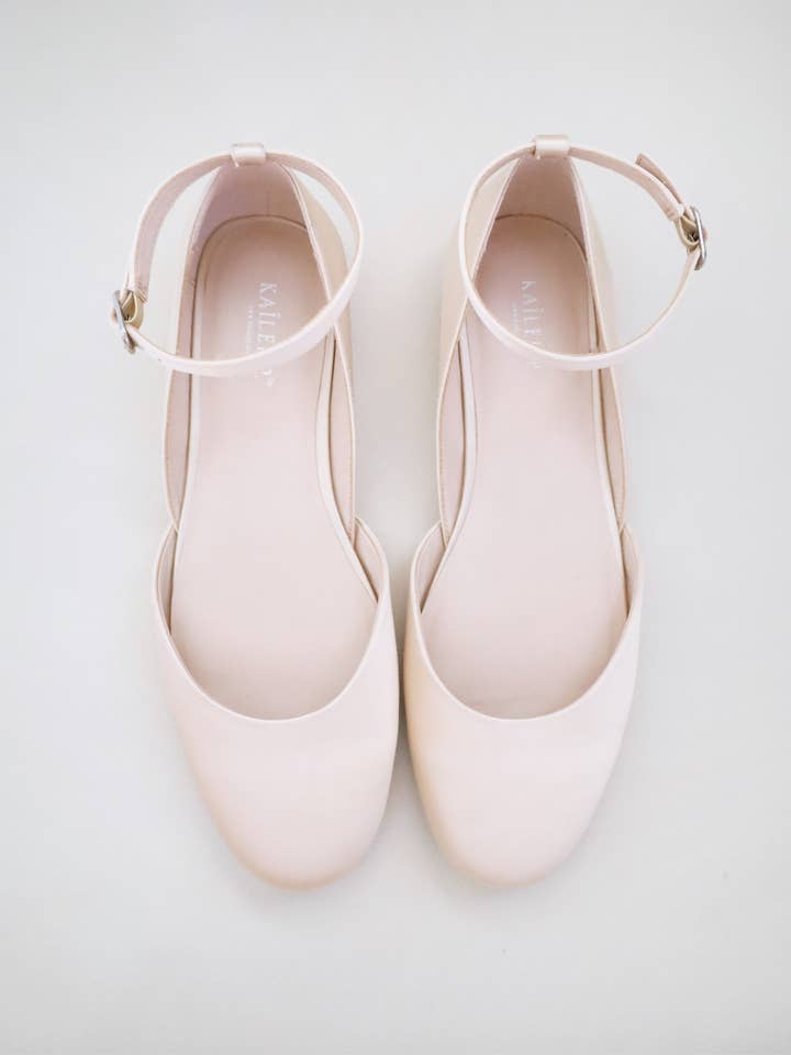 Kailee P. - Wholesale Flats – Women’s - Satin Round Toe Evening Flat with Ankle Strap13