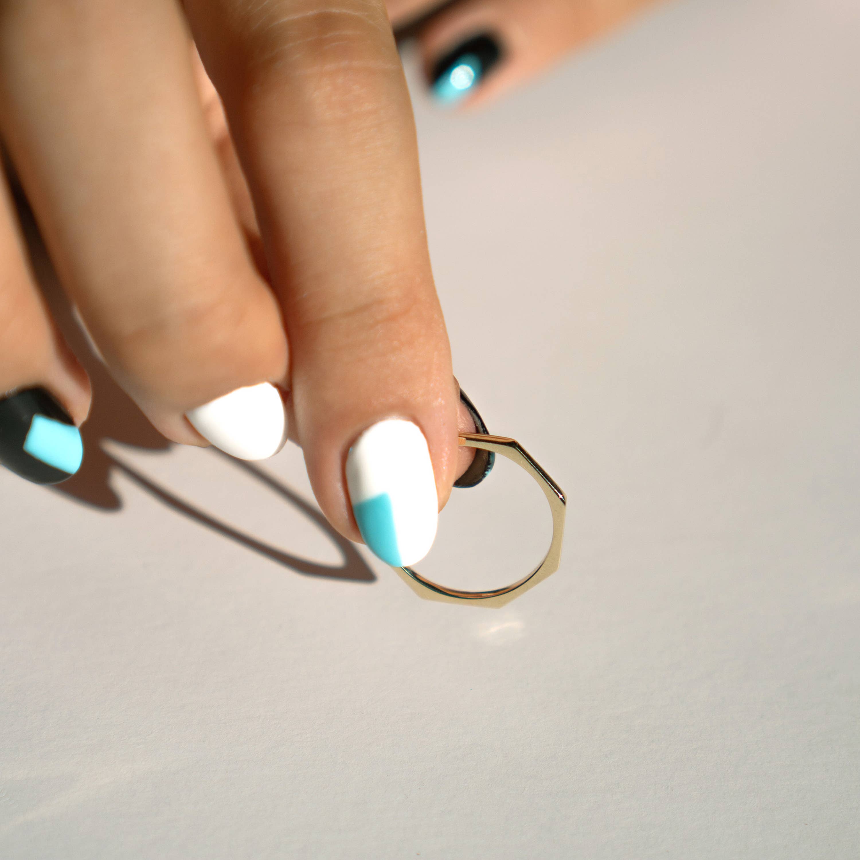 Futaba Hayashi - Wholesale Band/Stacked Ring - Octagon Ring Skinny - 14k yellow gold2