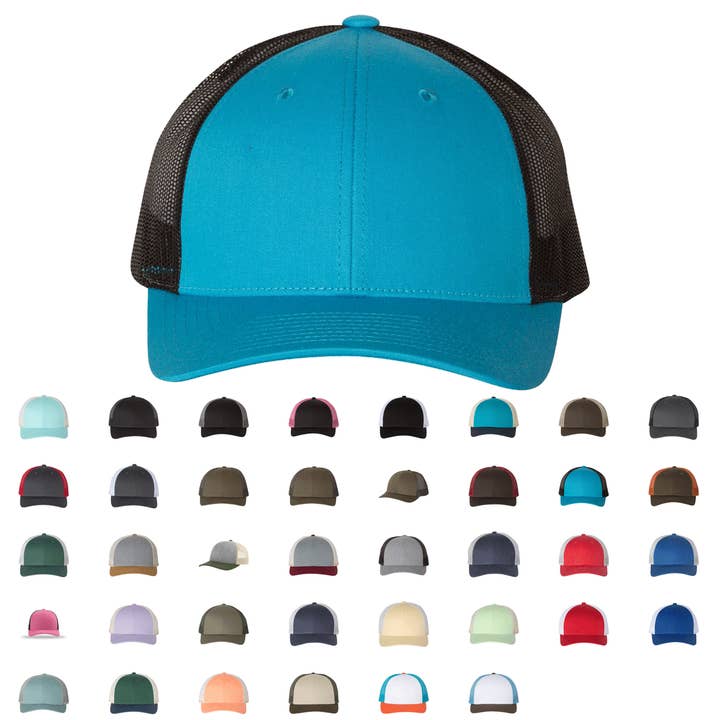 Casquette trucker Richardson 115 Low Pro à fermeture snapback pour la vente par The Park Wholesale