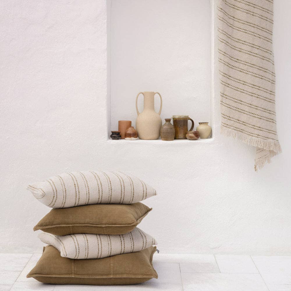 Eadie Lifestyle - Wholesale Throw/Decorative Pillow - Alba Cushion Cover - Olive2