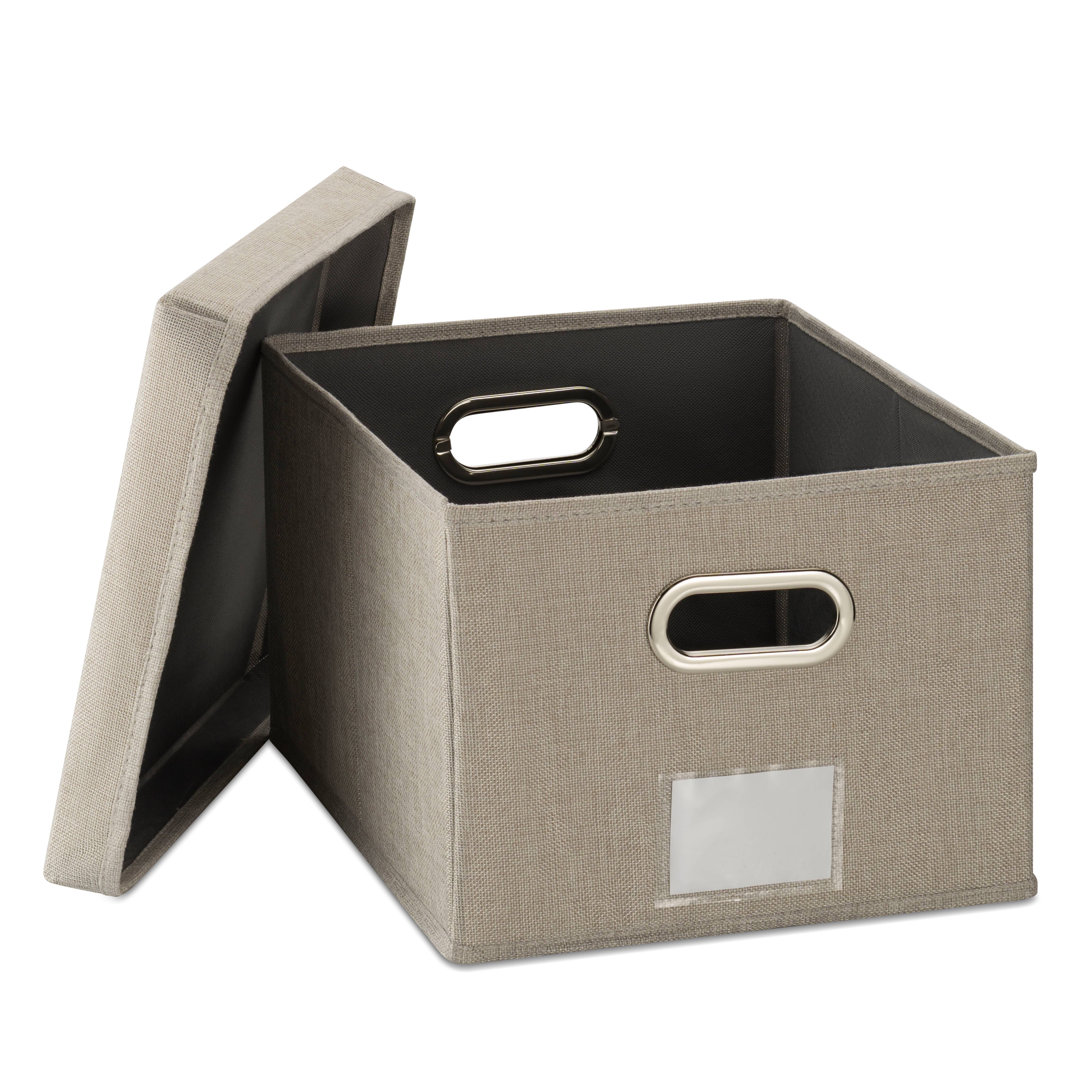 HOMEHAVEN - Wholesale Storage Bin - Fabric Storage Box W12xH9xL13.75" with Cover – Grey 1 piece1
