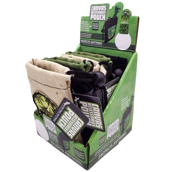 Smokezilla Canvas Stash Pouch Assortment - 6/Display for wholesale by Novelty Brands