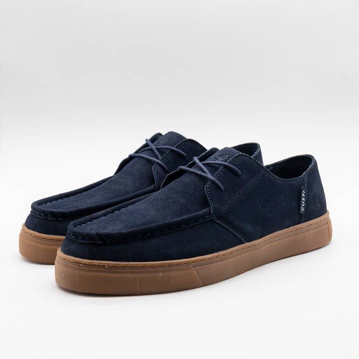 Sapato de serraje azul-marinho por atacado de Custi Mikelo: Made in Spain