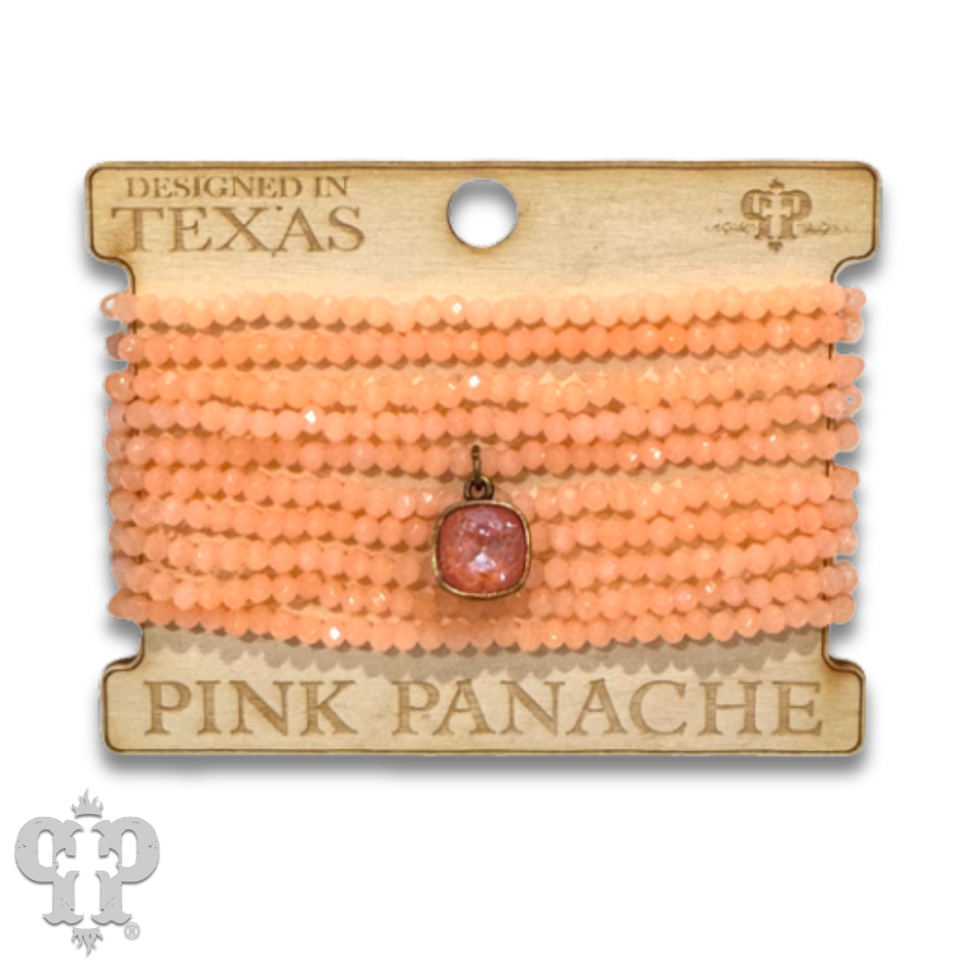 Pink Panache Brands - Wholesale Beaded Bracelet - Faceted small bead bracelet set with Austrian crystal - LC17