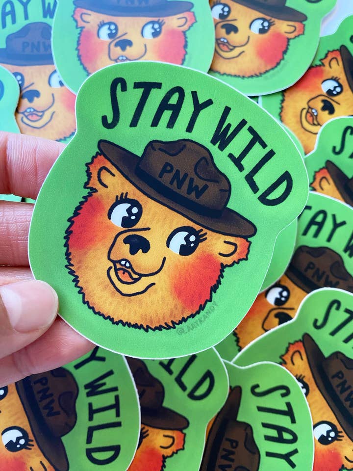 Pacific Northwest Sticker//Bleib wild für den Großhandel von ArtKandy