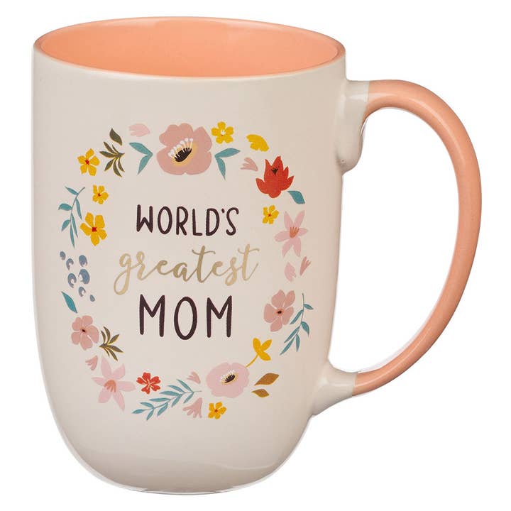 Mug Floral World's Greatest Mom for wholesale by Christian Art Gifts