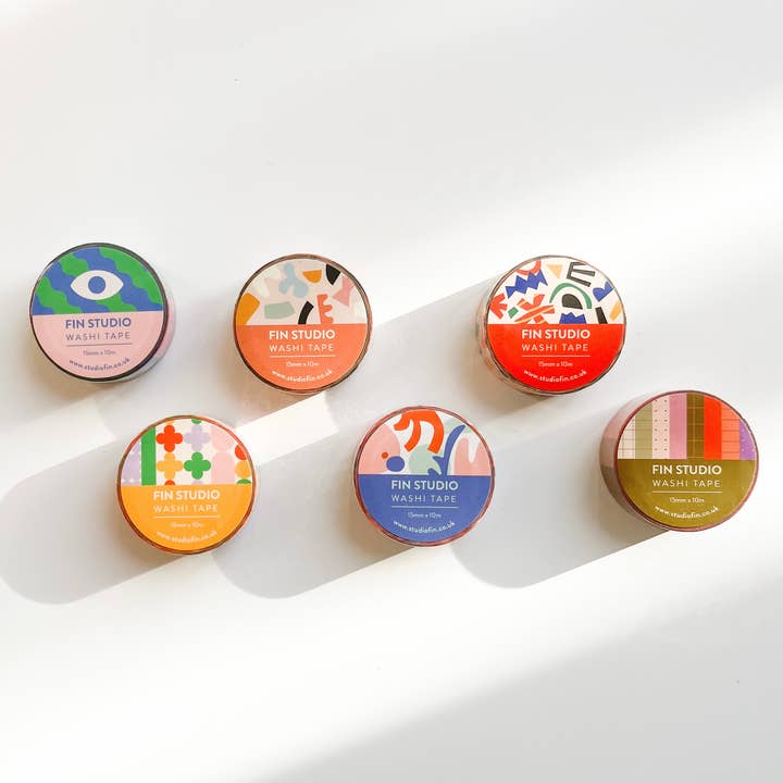 Fin Studio - Wholesale Washi Tape - Patterned Washi Tape, Bullet Journal Tape / Aloha