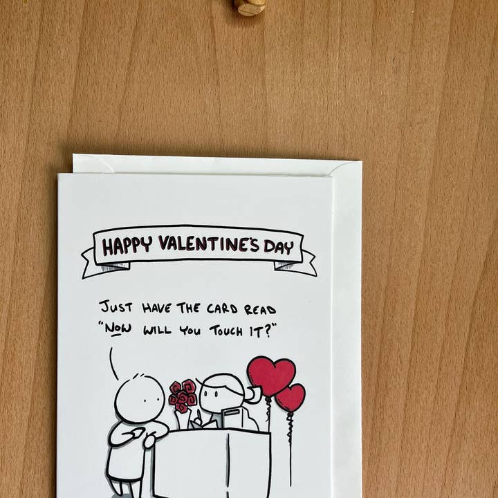 Toccalo? - Biglietto di San Valentino per la vendita all'ingrosso da parte di Rob Stears Illustration