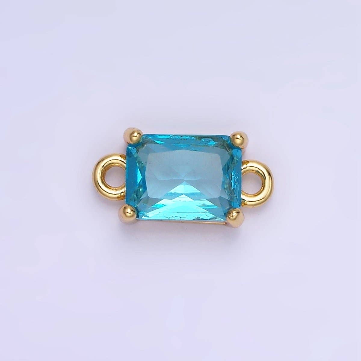 Aim Eternal - Venta al por mayor Abalorios/colgantes individuales - Conector de Baguette de CZ Relleno de Oro de 14K | G422 - G4299