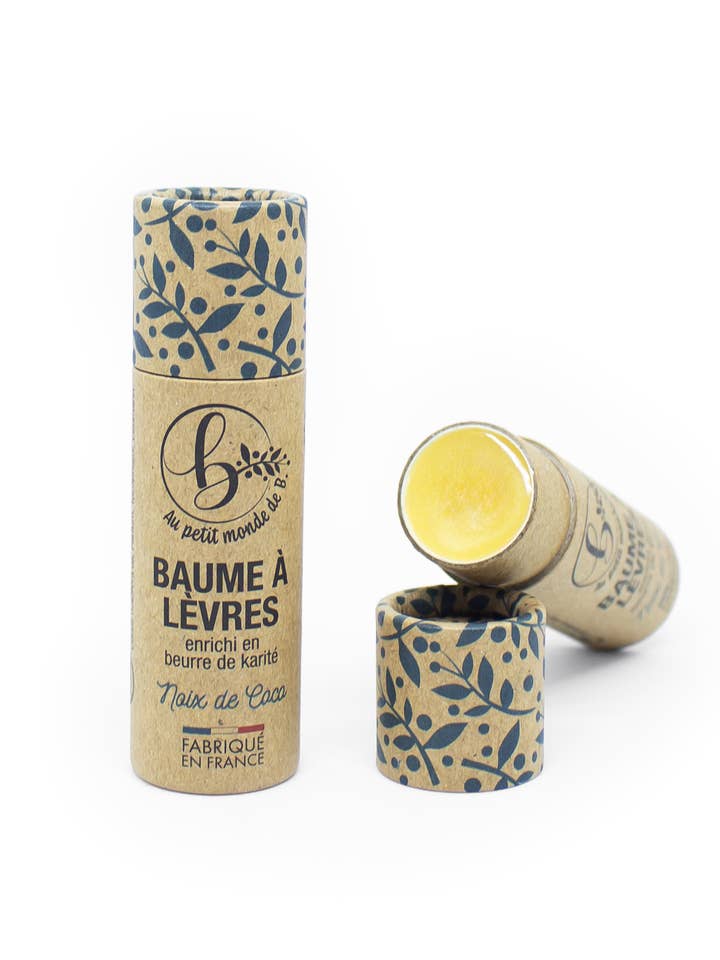Coconut lip balm for wholesale by Au Petit Monde De B.