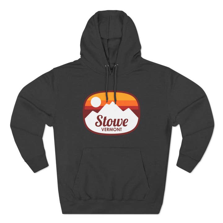 Hey Mountains - Wholesale Hoodie - Unisex - Premium Stowe, Vermont Hoodie - Retro Unisex Stowe Sweatshirt1