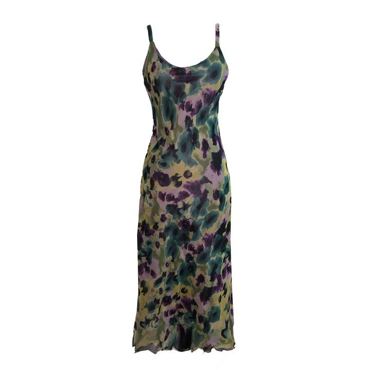 Floriana Slipdress-Monet Print Seidenchiffon für den Großhandel von Deborah Lindquist