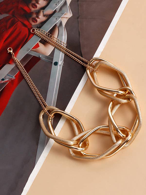 GOLD Chains Geometric Solid Color Necklaces Accessories for wholesale on Faire8