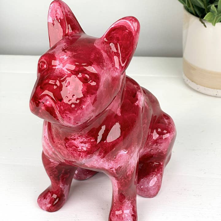 PERRO DE RESINA FRENCHIE, Estatua de Pitbull, Estatua de Mascota, Frenchie, Bulldog Francés para venta al por mayor de baligood