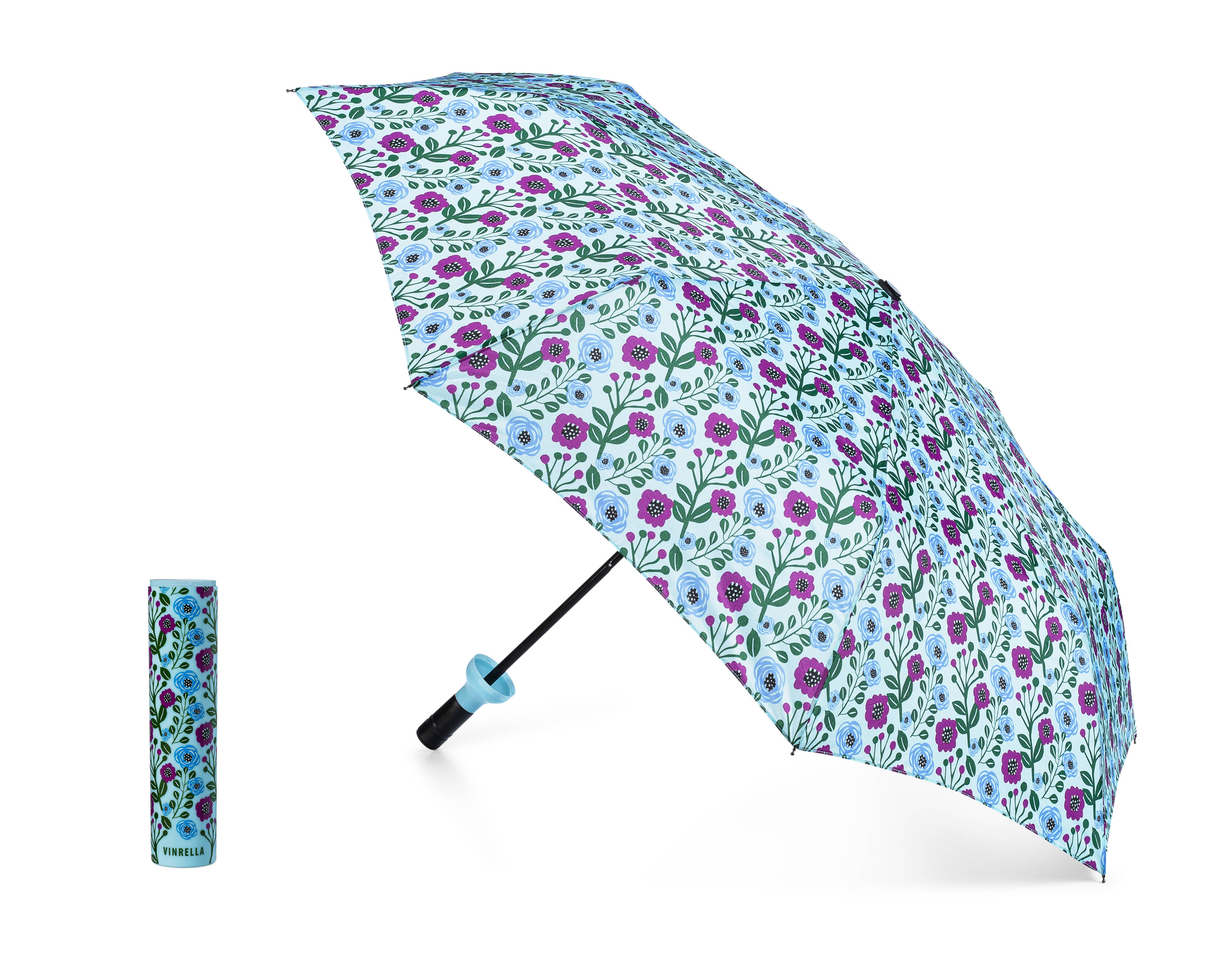 Vinrella – wholesale Umbrella – Women's – Floral Fantasy Bottle Umbrella3