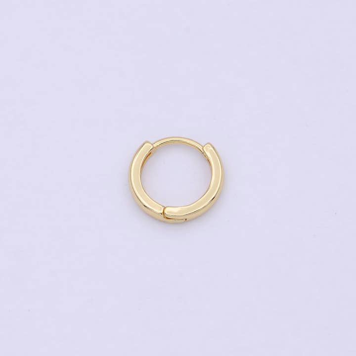 Aim Eternal - Wholesale Huggie Earrings - Tiny Gold Rounded Huggie Hoop Earrings, Small Hoop Earring, Cartilage Hoop, Huggie Tragus Hoop, Gold Conch Hoop p-2442