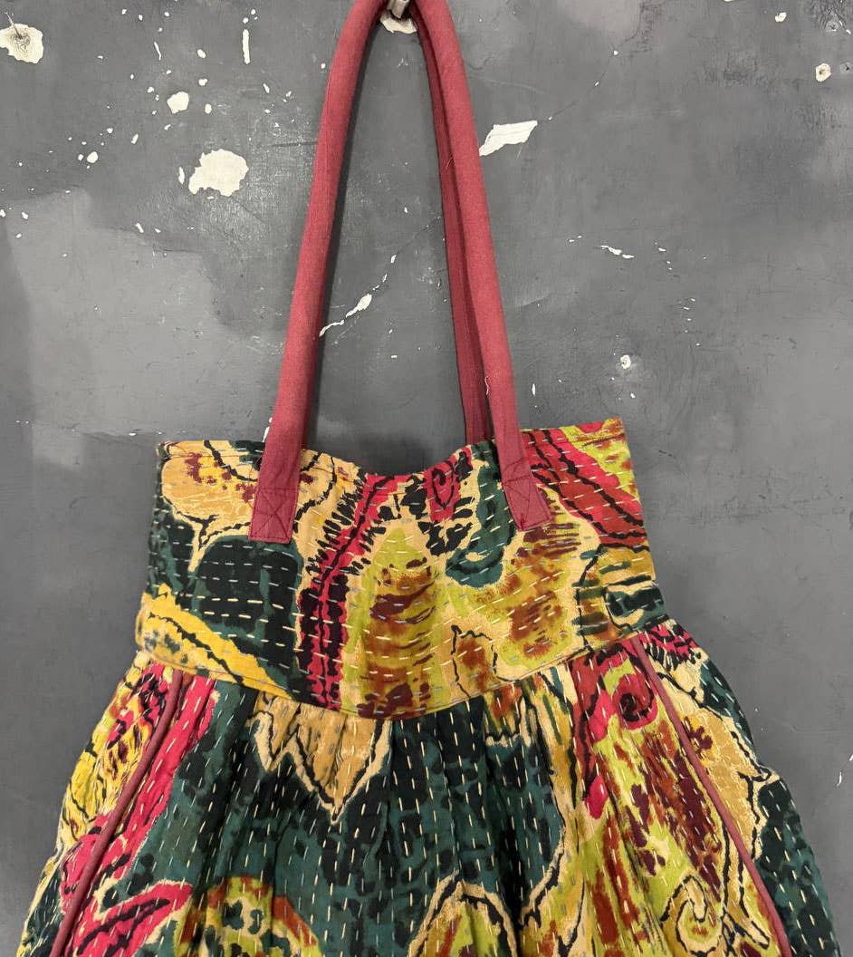 GYPSY STUDIO - Wholesale Shoulder Bag - Women's - Kantha Stitch Bag Cotton Shoulder Bag Women Bag Printed Bag4