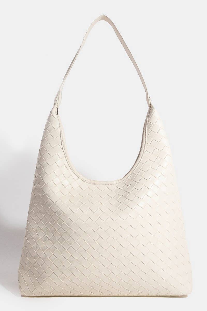 Collections by Fame Accessories - Wholesale Tote Bag - Women's - Woven Leather Tote Bag