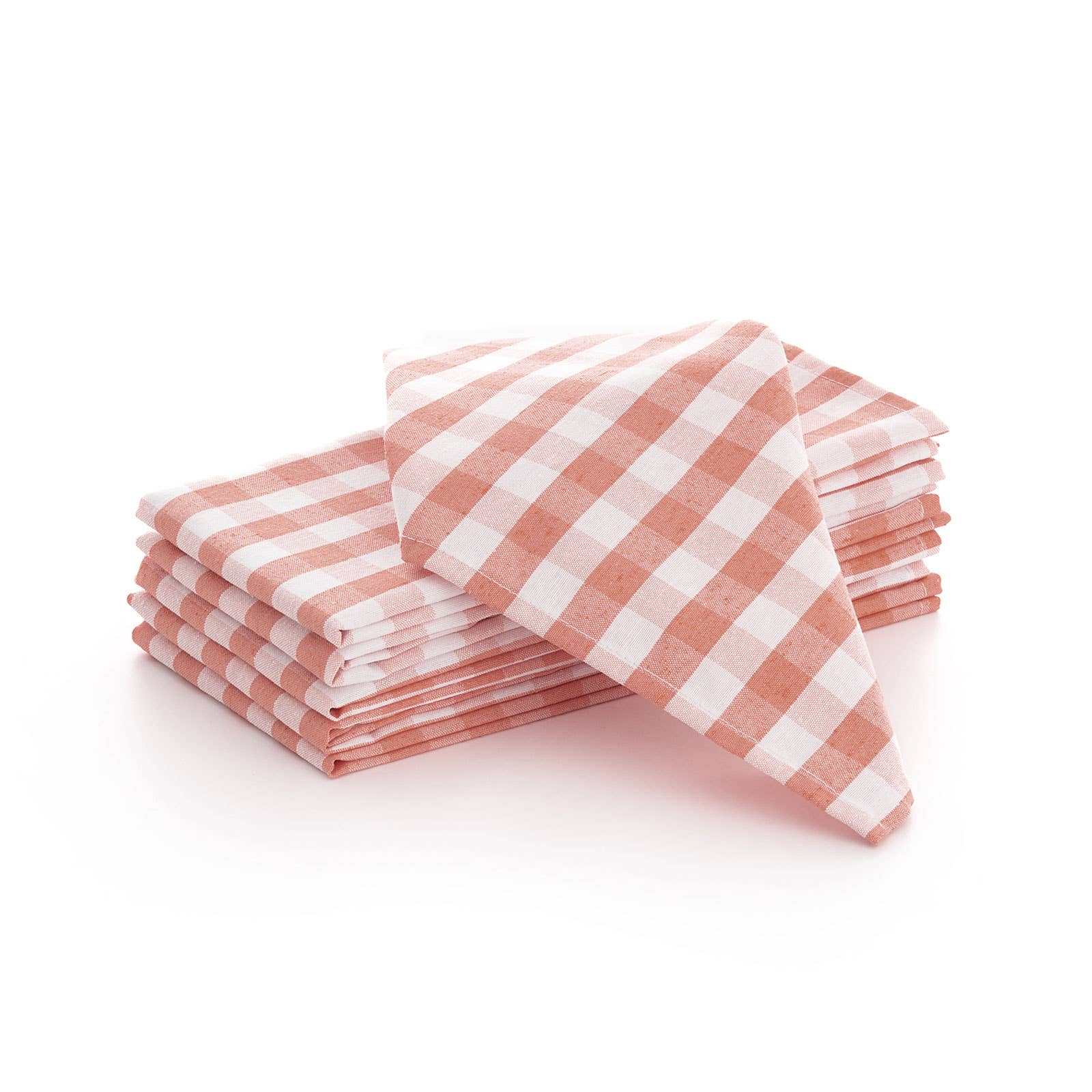 GAMUSI - Wholesale Dinner & Cloth Napkin - Set of 6 cotton fabric napkins with gingham checks 45x45 cm8
