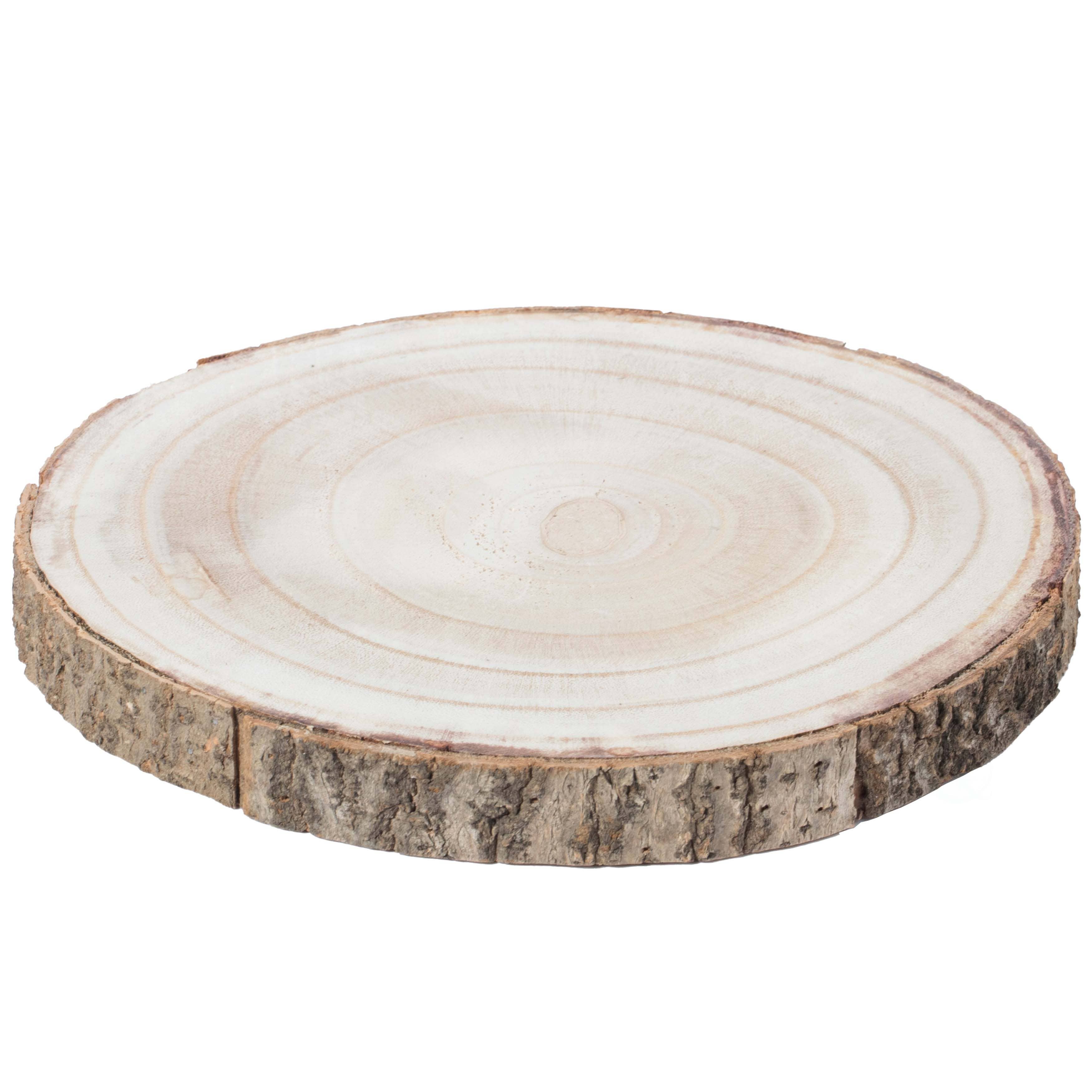 Quickway Imports - Wholesale Decorative Tray - Natural Wood Slabs Rustic Ornament Slice Tray Table Charger2