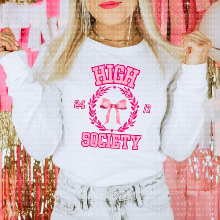 Tee-shirt ou équipage High Society Coquette pour la vente par Hello Sunshine Boutique