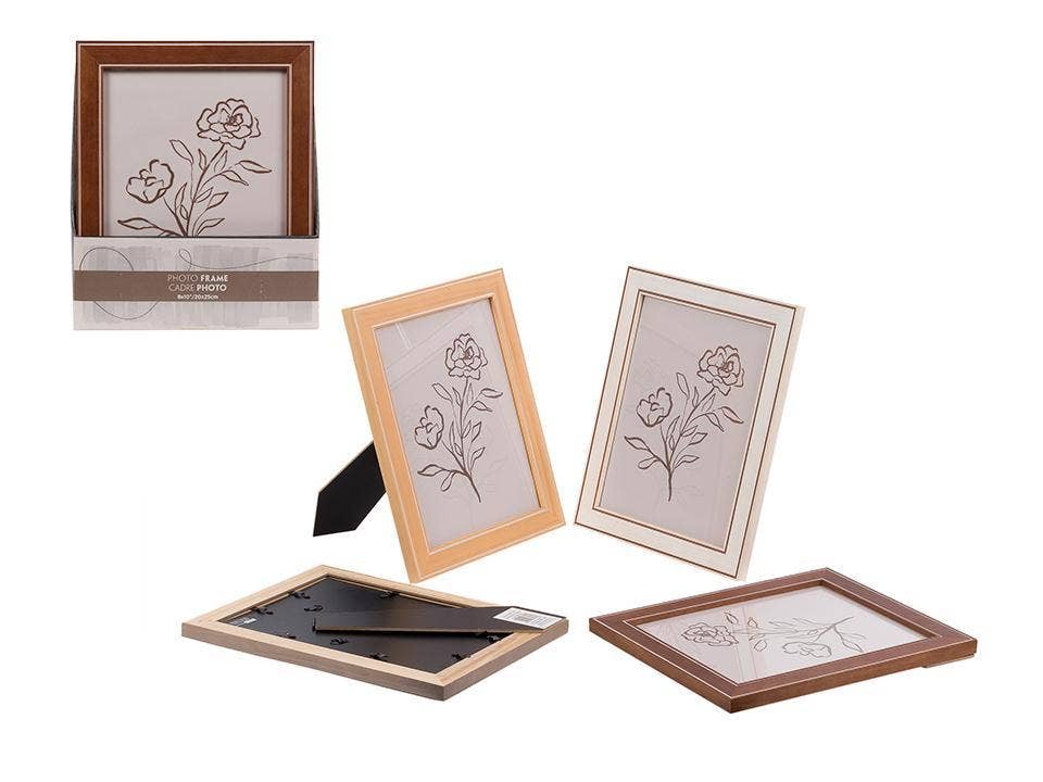 Truu Design - Vente Cadres photos - CADRE EN BOIS AVEC BORDURE JAME 8X10", 4 ASSORTIMENTS, Film rétractable + PDQ0