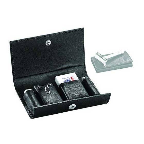 Merkur 3-Piece Travel Double Edge Safety Razor with Blades for wholesale by Merkur Razors
