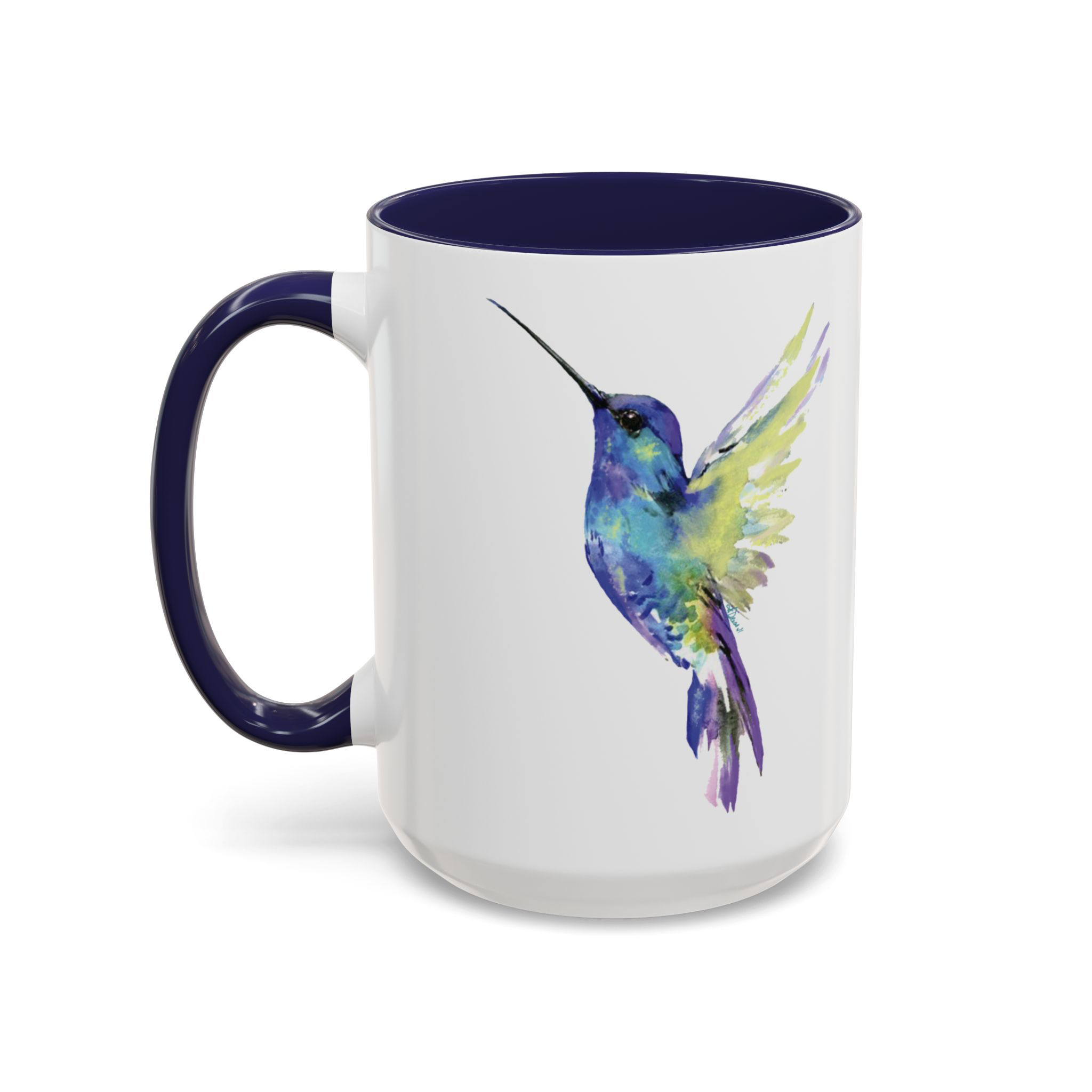 Blue Cava - Wholesale Coffee Mug - Hummingbird Two Tone Ceramic Mug - 11oz & 15oz43