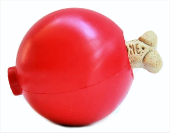 SodaPup Dog Toys - Wholesale Pet Chew Toy - Dog - SP Christmas Ornament - Chew Toy - Treat Dispenser- Red1