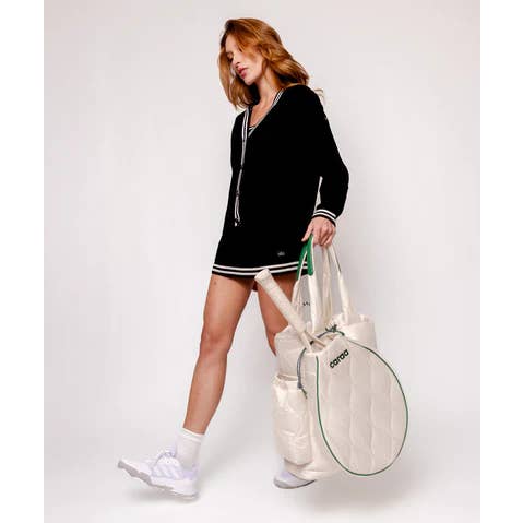 Caraa - Wholesale Sports Bag - Unisex - Tennis Quilted Backpack Tote in Ivory10